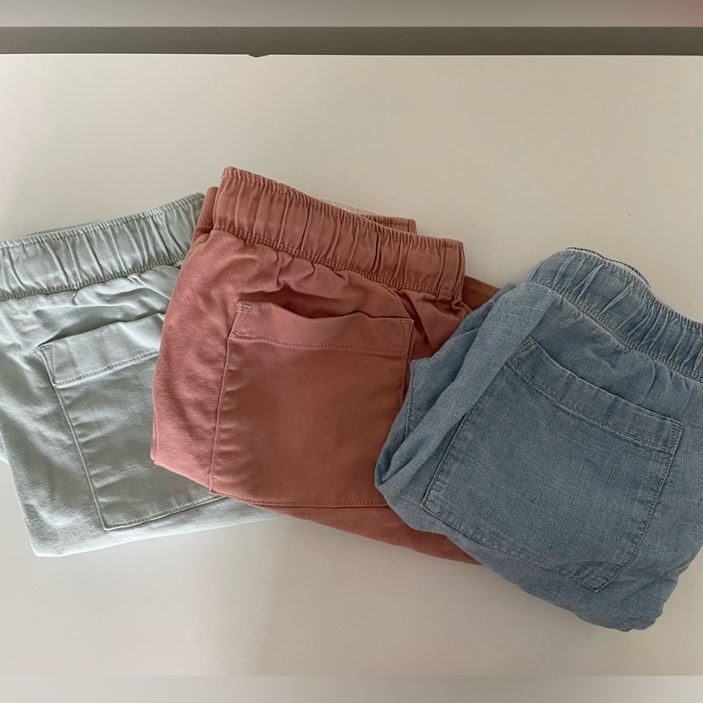 JCrew Crewcut Boys Dock Shorts Size 12, three pairs